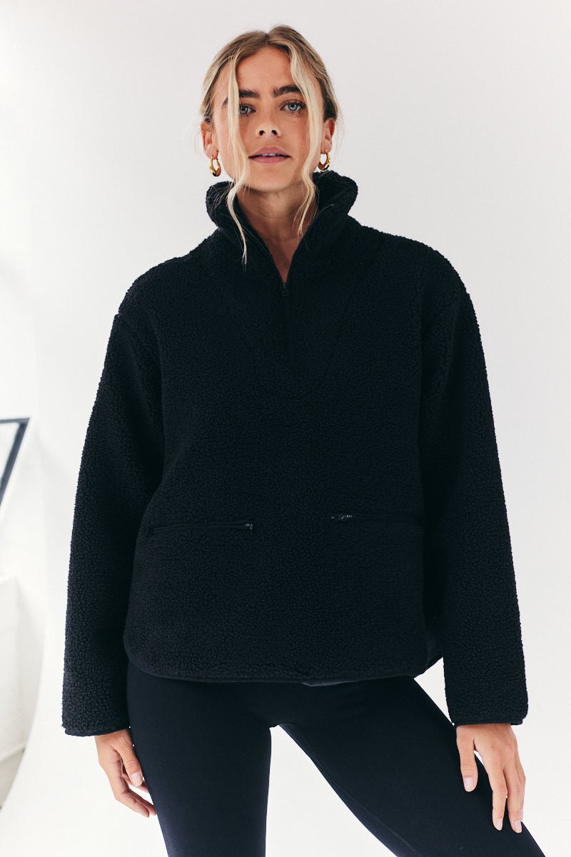 Borg Lined Half Zip up Fleece